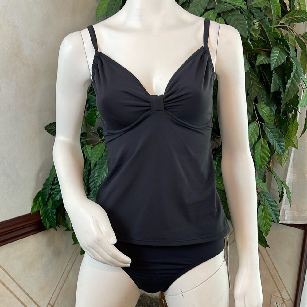 PERRY ELLIS 32D BRA CUP UNDERWIRE TANKINI SWIMSUIT